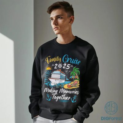 Family Cruise 2025 Matching Png, Family Vacation Cruise Party Tee, Matching Family Cruise Shirts