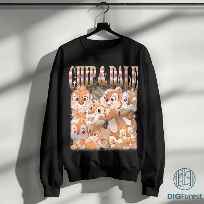 Vintage Chip and Dale Png, Retro Disney Chip & Dale Tee, Classic Cartoon Shirt, Vintage Disney Characters Shirt