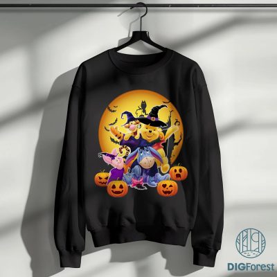 Disney Halloween Gift PNG – Winnie the Pooh, Piglet, Eeyore, Tigger Spooky Season Design, Disneyland WDW Halloween Download