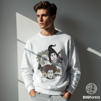 Floral Halloween Horror Characters Png | Halloween Png | Instant Download | Michael Myers and Jason | Hocus Pocus | Freddy Krueger