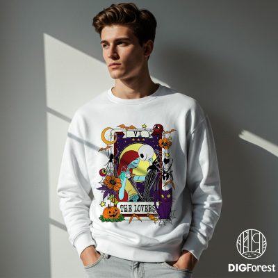 Jack and Sally Halloween PNG – The Lovers Tarot Card, Nightmare Before Christmas Spooky Season Shirt Jack and Sally Halloween PNG – The Lovers Tarot Card, Nightmare Before Christmas Spooky Season Shirt