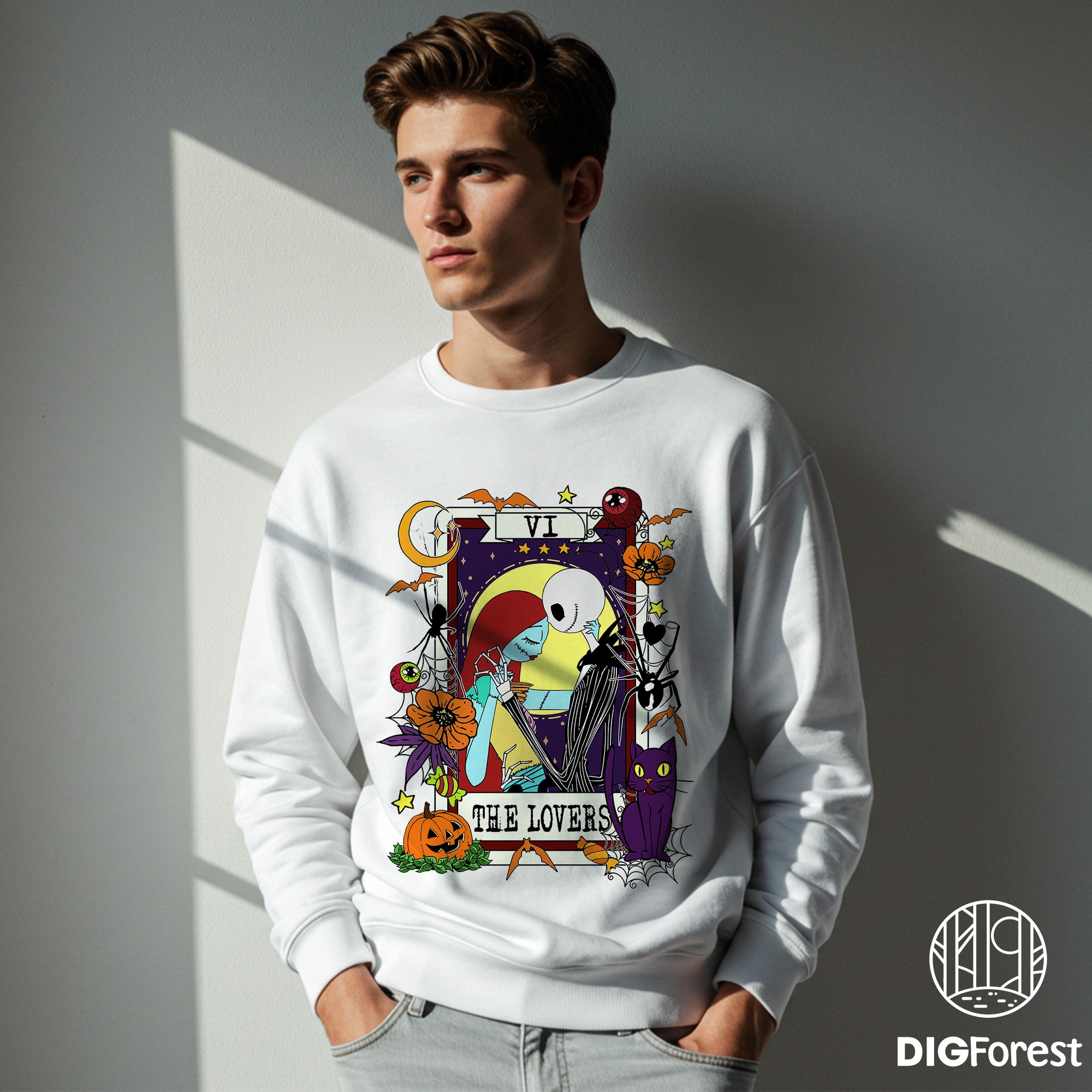 Jack and Sally Halloween PNG – The Lovers Tarot Card, Nightmare Before Christmas Spooky Season Shirt Jack and Sally Halloween PNG – The Lovers Tarot Card, Nightmare Before Christmas Spooky Season Shirt