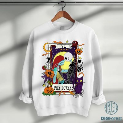 Jack and Sally Halloween PNG – The Lovers Tarot Card, Nightmare Before Christmas Spooky Season Shirt Jack and Sally Halloween PNG – The Lovers Tarot Card, Nightmare Before Christmas Spooky Season Shirt