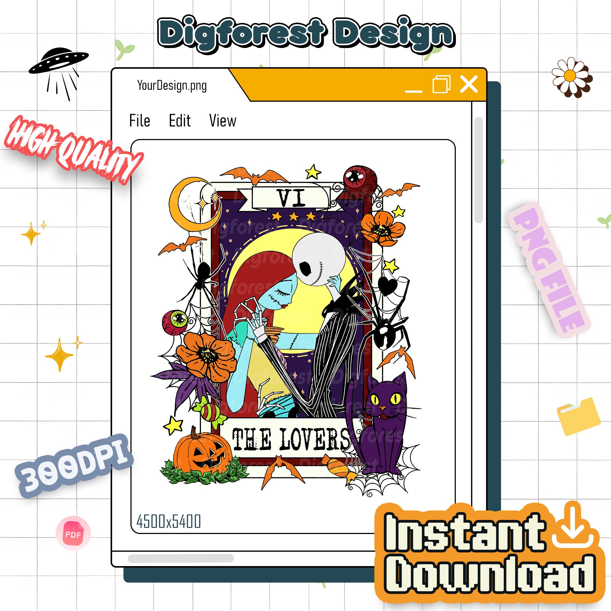 Jack and Sally Halloween PNG – The Lovers Tarot Card, Nightmare Before Christmas Spooky Season Shirt Jack and Sally Halloween PNG – The Lovers Tarot Card, Nightmare Before Christmas Spooky Season Shirt