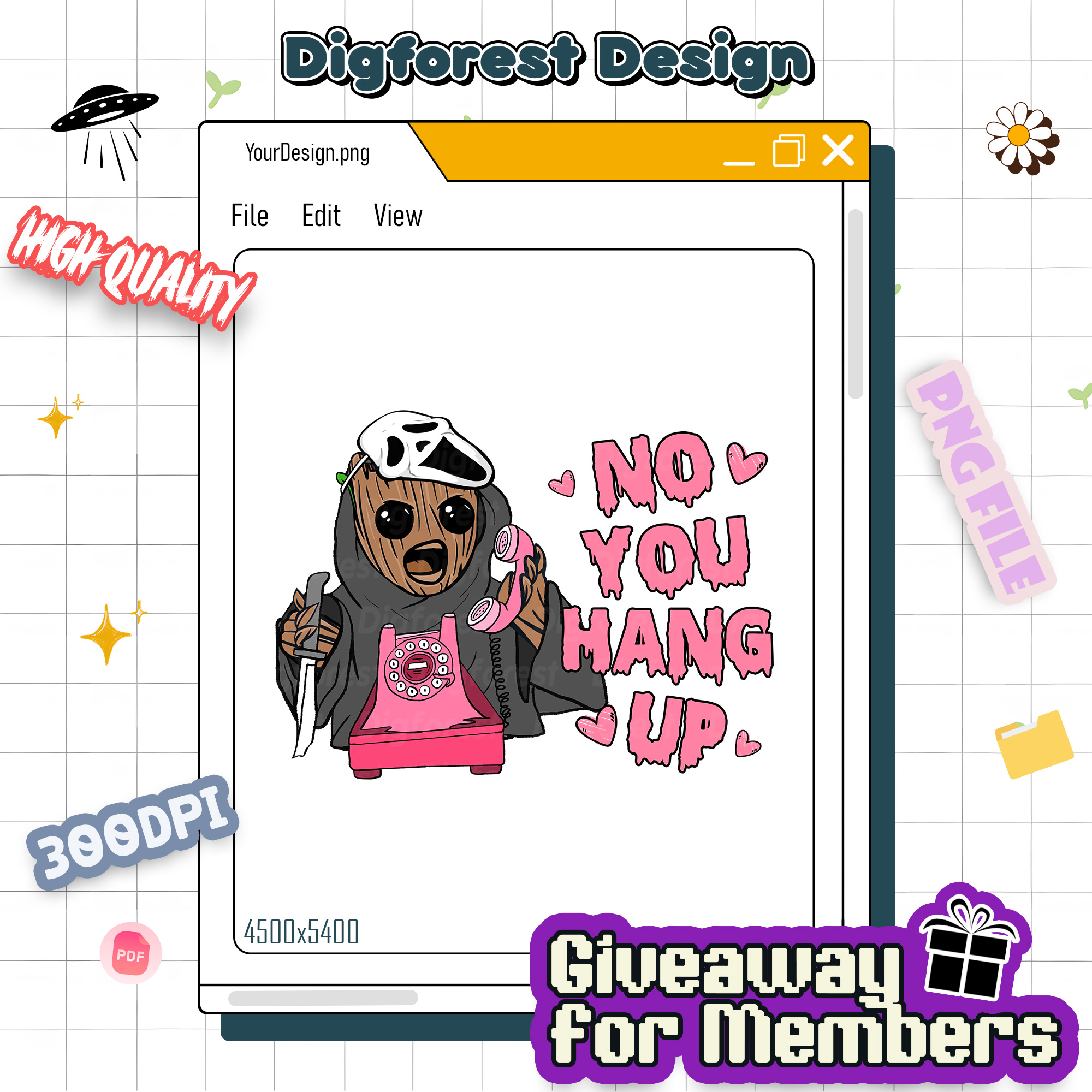 Horror Groot Halloween Shirt – No You Hang Up Tee, Scary Movie Character Shirt, Funny Halloween Sweatshirt Gift