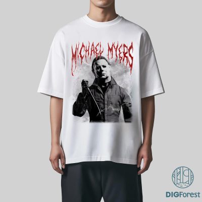 Michael Myers Black Metal PNG, Retro Halloween Horror Shirt, Thriller Friday the 13th Design