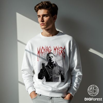 Michael Myers Black Metal PNG, Retro Halloween Horror Shirt, Thriller Friday the 13th Design