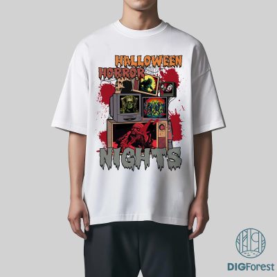 Monster Halloween Horror Nights PNG – Vintage Monster Movie Design, Spooky Season Halloween Party PNG