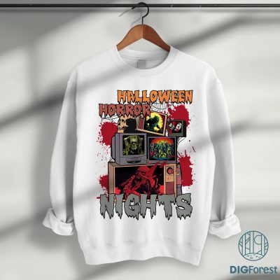 Monster Halloween Horror Nights PNG – Vintage Monster Movie Design, Spooky Season Halloween Party PNG