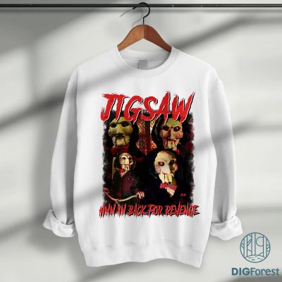 Jigsaw “I’m Back for Revenge” PNG, John Kramer Horror Halloween Shirt, Jigsaw Fan Gift Design Jigsaw “I’m Back for Revenge” PNG, John Kramer Horror Halloween Shirt, Jigsaw Fan Gift Design