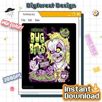 Beetlejuice Neitherworld Bug Bites PNG, Vintage Halloween Movie Shirt, Horror Party Gift Design