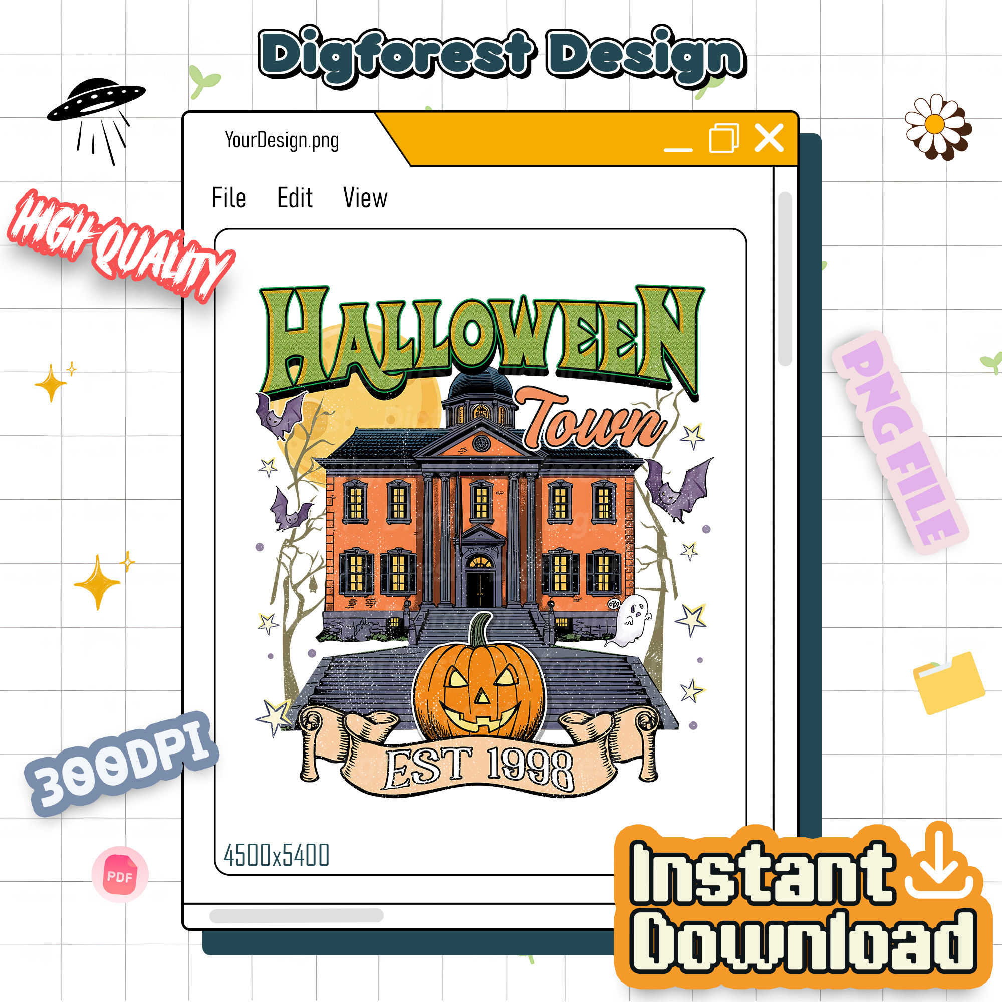 Halloweentown EST 1998 PNG, Pumpkin Halloween Shirt Design, Trendy Retro Halloweentown Shirt Halloweentown EST 1998 PNG, Pumpkin Halloween Shirt Design, Trendy Retro Halloweentown Shirt
