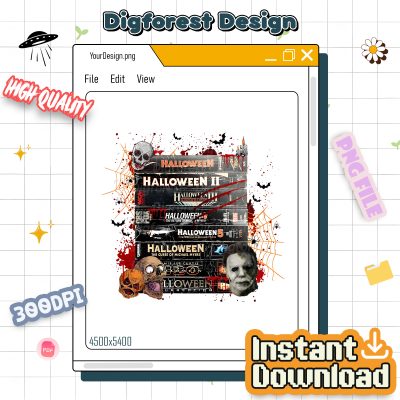 Halloween Movies VHS Tapes PNG – 90s Style Halloween Shirt, Retro Witch Gift, Spooky Design PNG