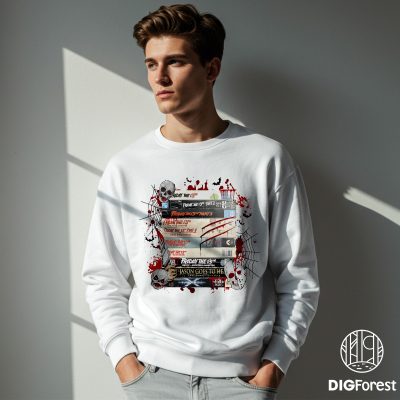 Halloween Movies VHS Tapes PNG – 90s Style Halloween Shirt, Retro Witch Gift, Spooky Design PNG