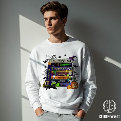Halloween Horror Book Club PNG – 90s VHS Tapes, Witch Gift, Retro Halloween Movie Shirt Design