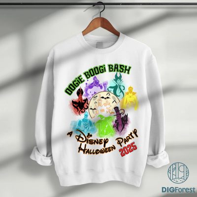 Oogie Boogie Bash 2025 PNG – Nightmare Before Christmas, Disneyland Halloween Party, Spooky Season Design