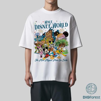 Walt Disney World Magical Place PNG – Disneyland Magic Kingdom Tee, Epcot Typhoon Lagoon Family Trip Design