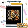 Retro Michael Myers Killer Halloween PNG – Floral Coquette Horror Movie Shirt, Halloween Character Design