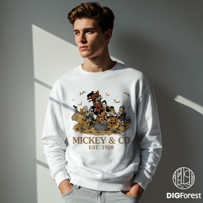 Vintage Mickey & Co Est. 1928 PNG – Mickey & Friends Halloween, Not So Scary Party, Mickey Pumpkin Design Vintage Mickey & Co Est. 1928 PNG – Mickey & Friends Halloween, Not So Scary Party, Mickey Pumpkin Design