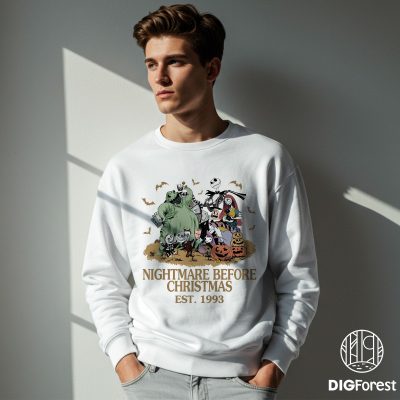 Nightmare Before Christmas Est. 1993 Halloween PNG – Jack & Sally, Oogie Boogie Bash, Disneyland Spooky Season Design