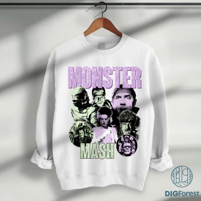 Vintage Monster Mash PNG – Funny Halloween Monster Shirt, Spooky Season Party Design