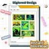 Halloween Villain Stamp PNG – Oogie Boogie, Trick or Treat, Spooky Season Coquette Halloween Stamps Design