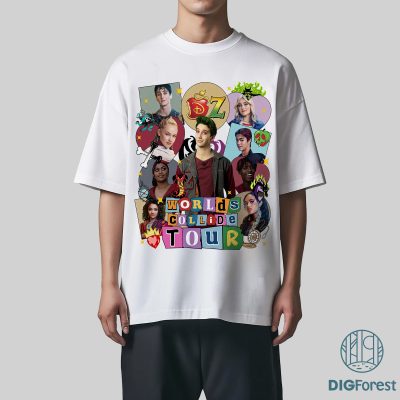 Zombies & Descendants Worlds Collide Tour PNG – Zed Disney Zombies 4, Magic Crossover 2025 Music Festival Design