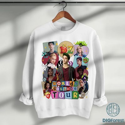 Zombies & Descendants Worlds Collide Tour PNG – Zed Disney Zombies 4, Magic Crossover 2025 Music Festival Design