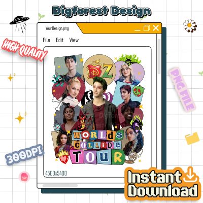 Zombies & Descendants Worlds Collide Tour PNG – Zed Disney Zombies 4, Magic Crossover 2025 Music Festival Design