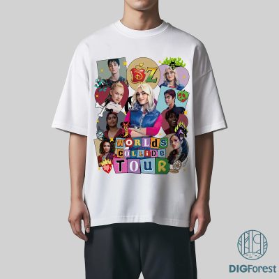Disney Zombies x Descendants Worlds Collide Tour PNG – Addison 2025, Disney Music Festival Trip Shirt Design, Halloween PNG