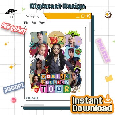 Descendants & Zombies Worlds Collide Tour PNG – Willa Werewolf Disney PNG, Halloween Epcot Festival 2025 Design