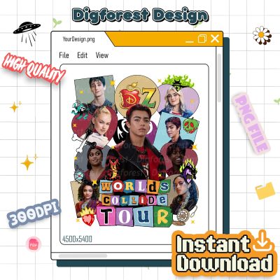 Descendants Zombies Worlds Collide Tour PNG – Disney Mashup Epcot Halloween 2025 PNG, Funny Group Matching