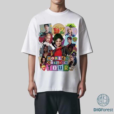 Worlds Collide Tour Descendants Zombies PNG – Disney Halloween Group Shirt, Epcot Music Festival 2025