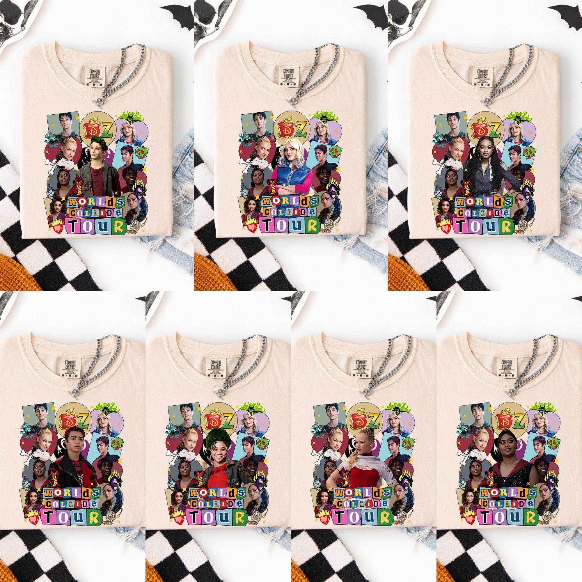 Combo 7 Zombies Descendants Worlds Collide PNG, 2025 Tour Shirt, Epcot Summer Festival PNG Combo 7 Zombies Descendants Worlds Collide PNG, 2025 Tour Shirt, Epcot Summer Festival PNG