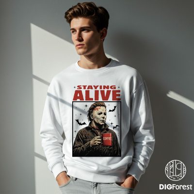 Michael Myers Coffee Halloween PNG – Staying Alive Spooky Caffeine, Horror Shirt for Coffee Lovers Michael Myers Coffee Halloween PNG – Staying Alive Spooky Caffeine, Horror Shirt for Coffee Lovers