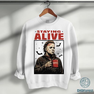 Michael Myers Coffee Halloween PNG – Staying Alive Spooky Caffeine, Horror Shirt for Coffee Lovers Michael Myers Coffee Halloween PNG – Staying Alive Spooky Caffeine, Horror Shirt for Coffee Lovers