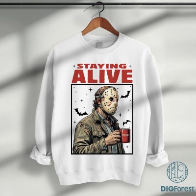 Jason Voorhees Coffee Halloween PNG – Staying Alive Spooky Caffeine, Horror Coffee Lover Halloween Design Jason Voorhees Coffee Halloween PNG – Staying Alive Spooky Caffeine, Horror Coffee Lover Halloween Design