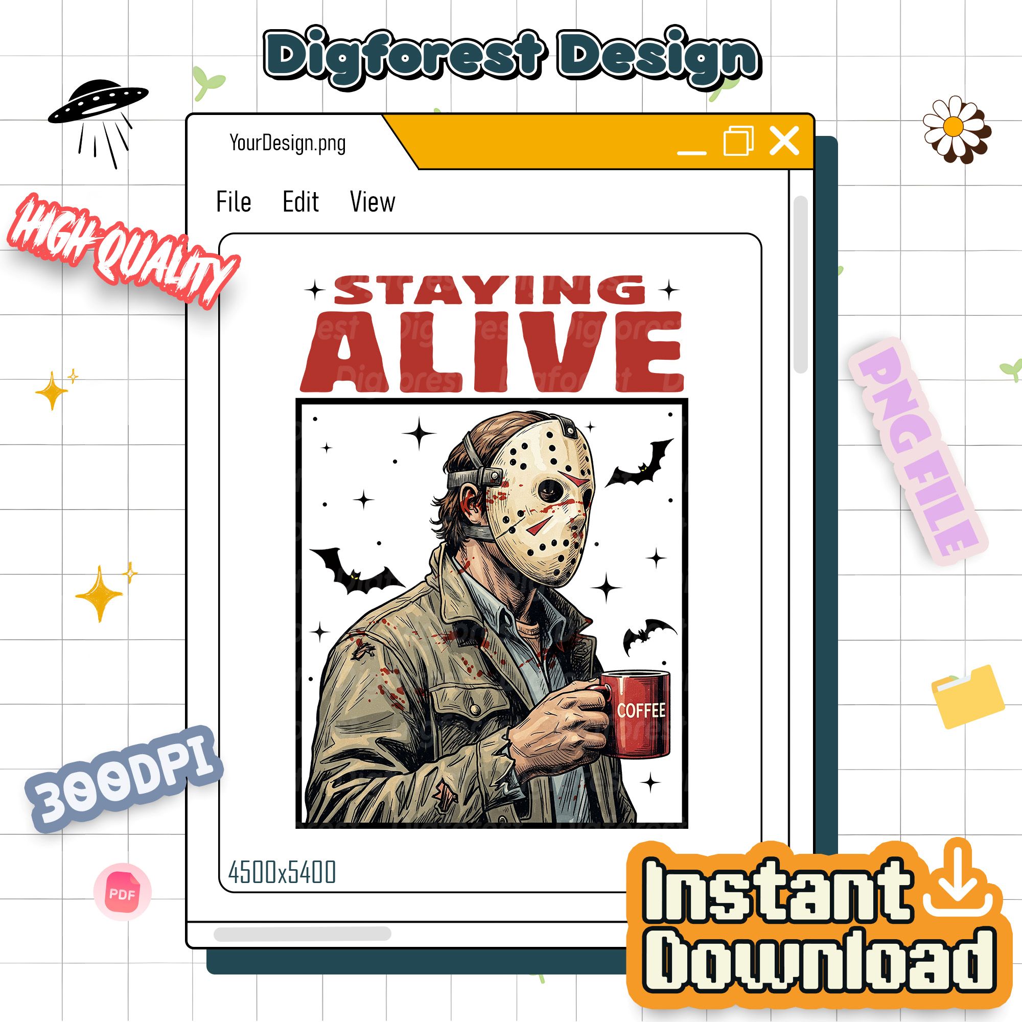 Jason Voorhees Coffee Halloween PNG – Staying Alive Spooky Caffeine, Horror Coffee Lover Halloween Design Jason Voorhees Coffee Halloween PNG – Staying Alive Spooky Caffeine, Horror Coffee Lover Halloween Design