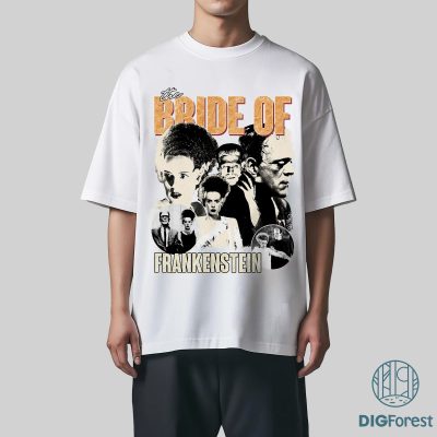 The Bride of Frankenstein Vintage PNG – Gothic Horror 90s Movie Design, Classic Movie Monster PNG