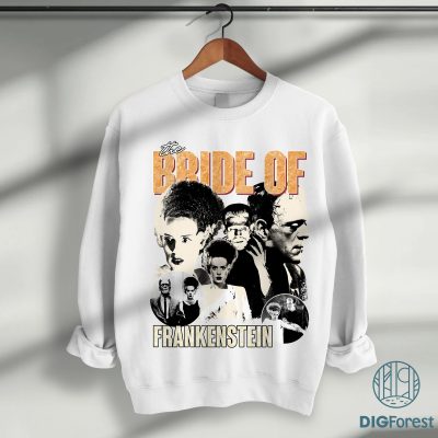 The Bride of Frankenstein Vintage PNG – Gothic Horror 90s Movie Design, Classic Movie Monster PNG