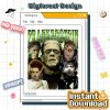 The Bride of Frankenstein Vintage PNG – Gothic Horror 90s Movie Design, Classic Movie Monster PNG