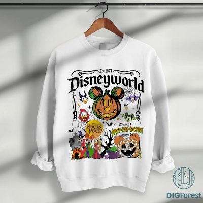 Vintage DisneyWorld Est. 1971 Halloween PNG – Mickey’s Not So Scary Party, Hocus Pocus, Disneyland Halloween Design
