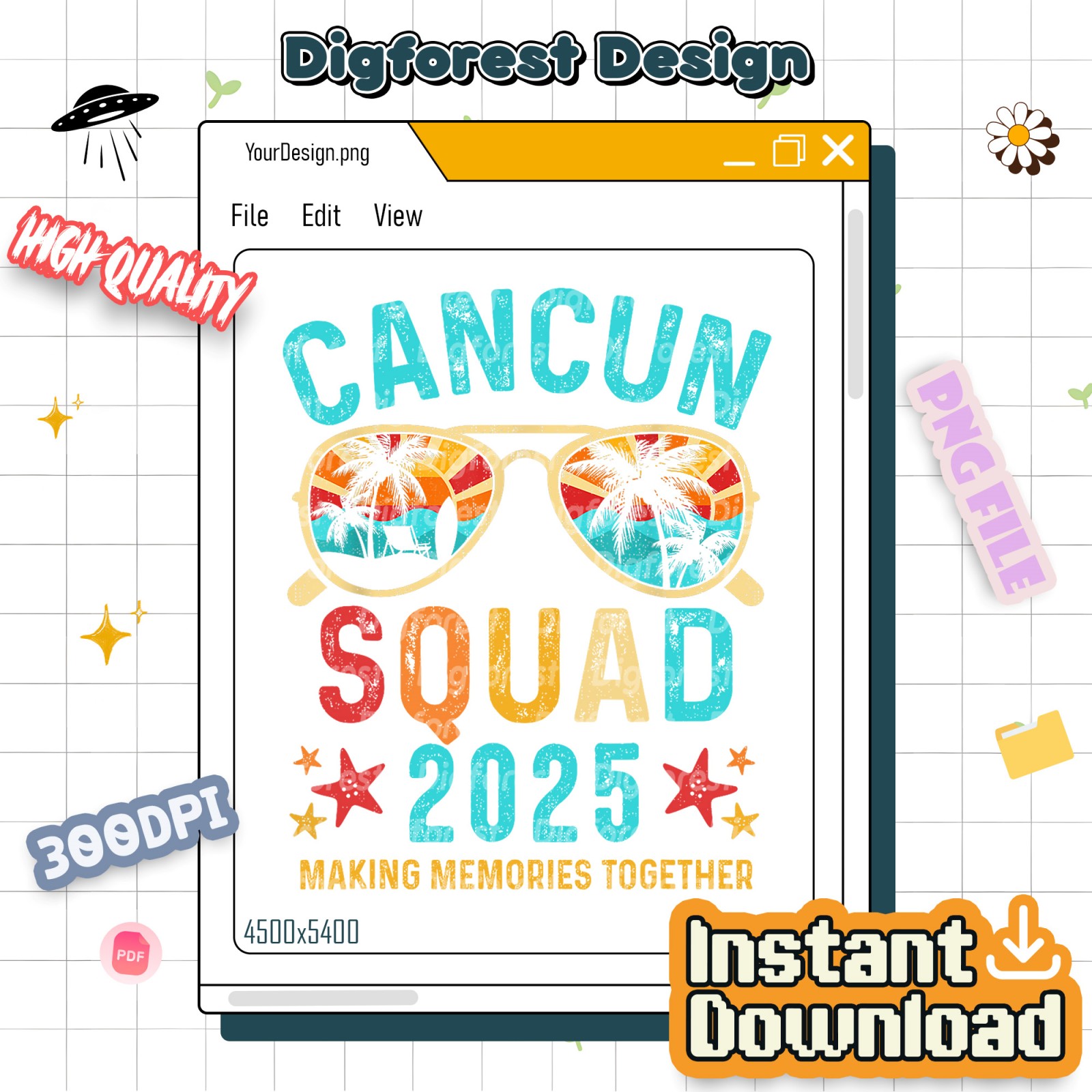 Cancun Vacation Squad 2025 Png, Matching Family Vacation Tee, Making Memories Together Shirt, Family Cruise Shirt, Cruise Vacation Group Tees