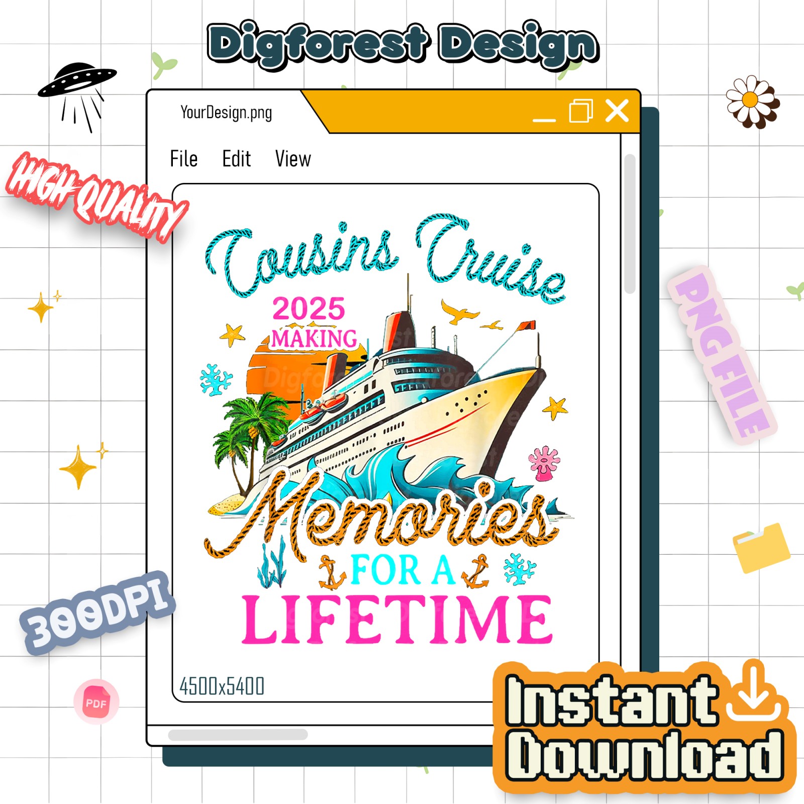 Cousin Cruise 2025 Matching Png, Making Memories for a Lifetime Tee, Family Cruise 2025 Shirt, Family Vacation Matching Shirt