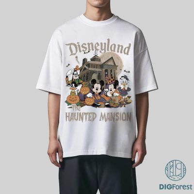 Retro The Haunted Mansion Halloween PNG – Disneyland Mickey & Friends, Not So Scary Party 2025 Design