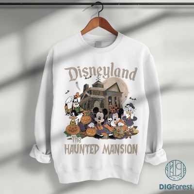Retro The Haunted Mansion Halloween PNG – Disneyland Mickey & Friends, Not So Scary Party 2025 Design