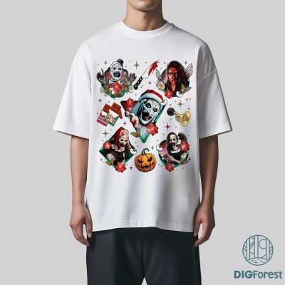 Terrifier 3 Halloween Shirt PNG – Scary Horror Movie Tee, Terrifier Halloween Vibes, 2025 Graphic T-Shirt