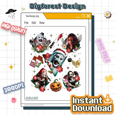 Terrifier 3 Halloween Shirt PNG – Scary Horror Movie Tee, Terrifier Halloween Vibes, 2025 Graphic T-Shirt