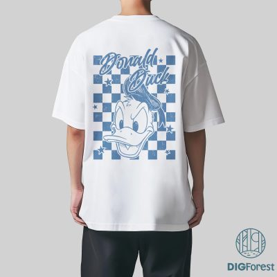 Retro Disneyworld Characters PNG Bundle – Mickey, Minnie, Donald, Daisy, Goofy, Pluto Checkered Clipart