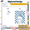 Retro Disneyworld Characters PNG Bundle – Mickey, Minnie, Donald, Daisy, Goofy, Pluto Checkered Clipart